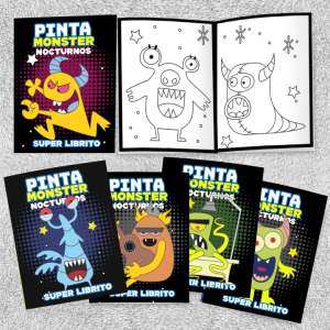 Pack Super Libritos Pinta Monster Nocturnos