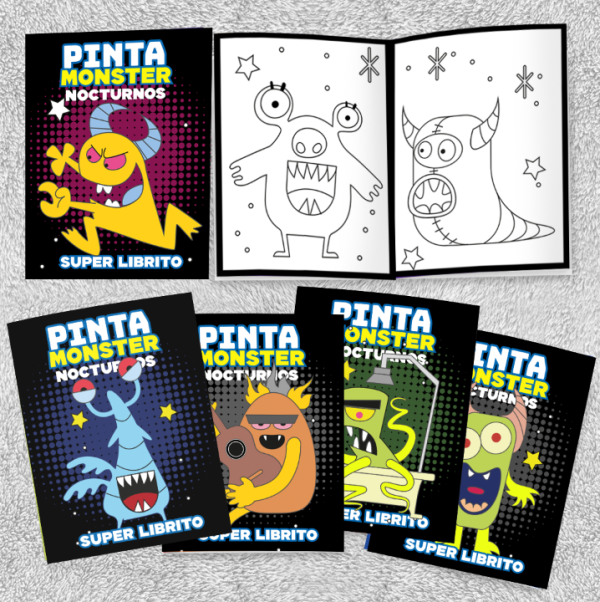 Pack Super Libritos Pinta Monster Nocturnos
